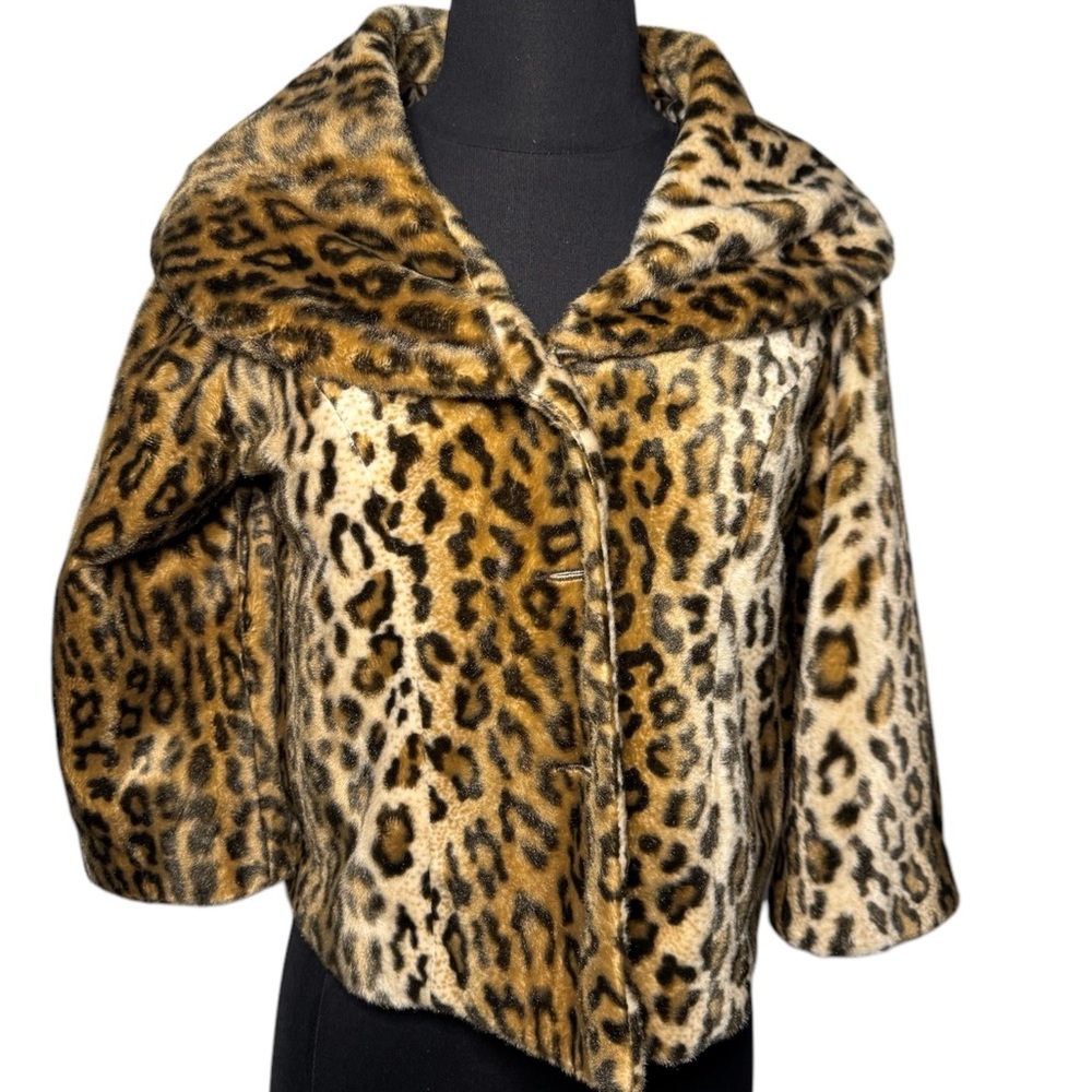 Leopard Print Faux Fur Jacket